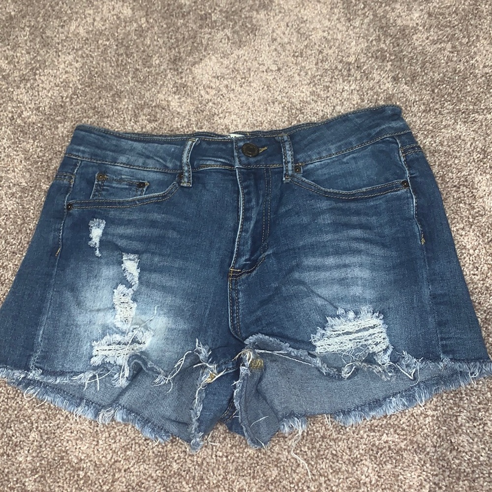 Jean shorts.
